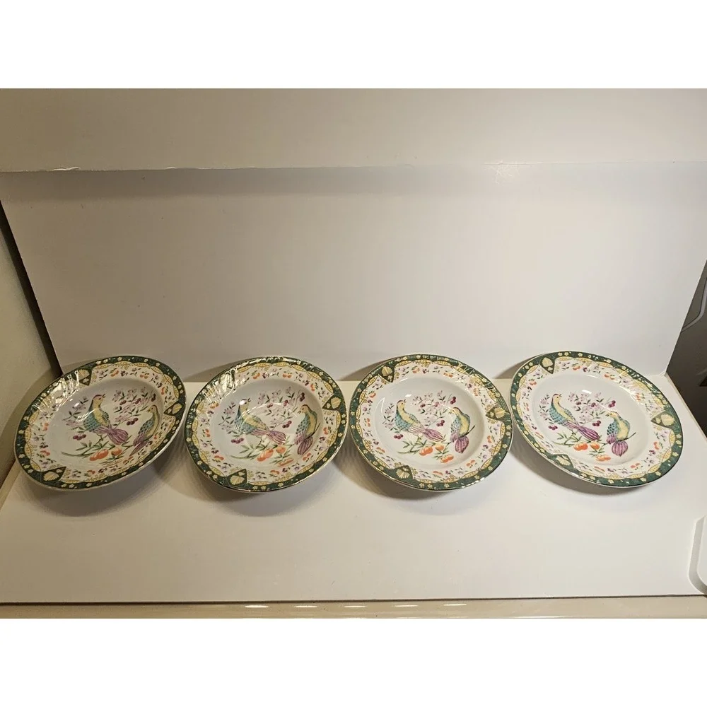 4 American Atelier Paradise Two Birds 5816 Porcelain 8 1/2